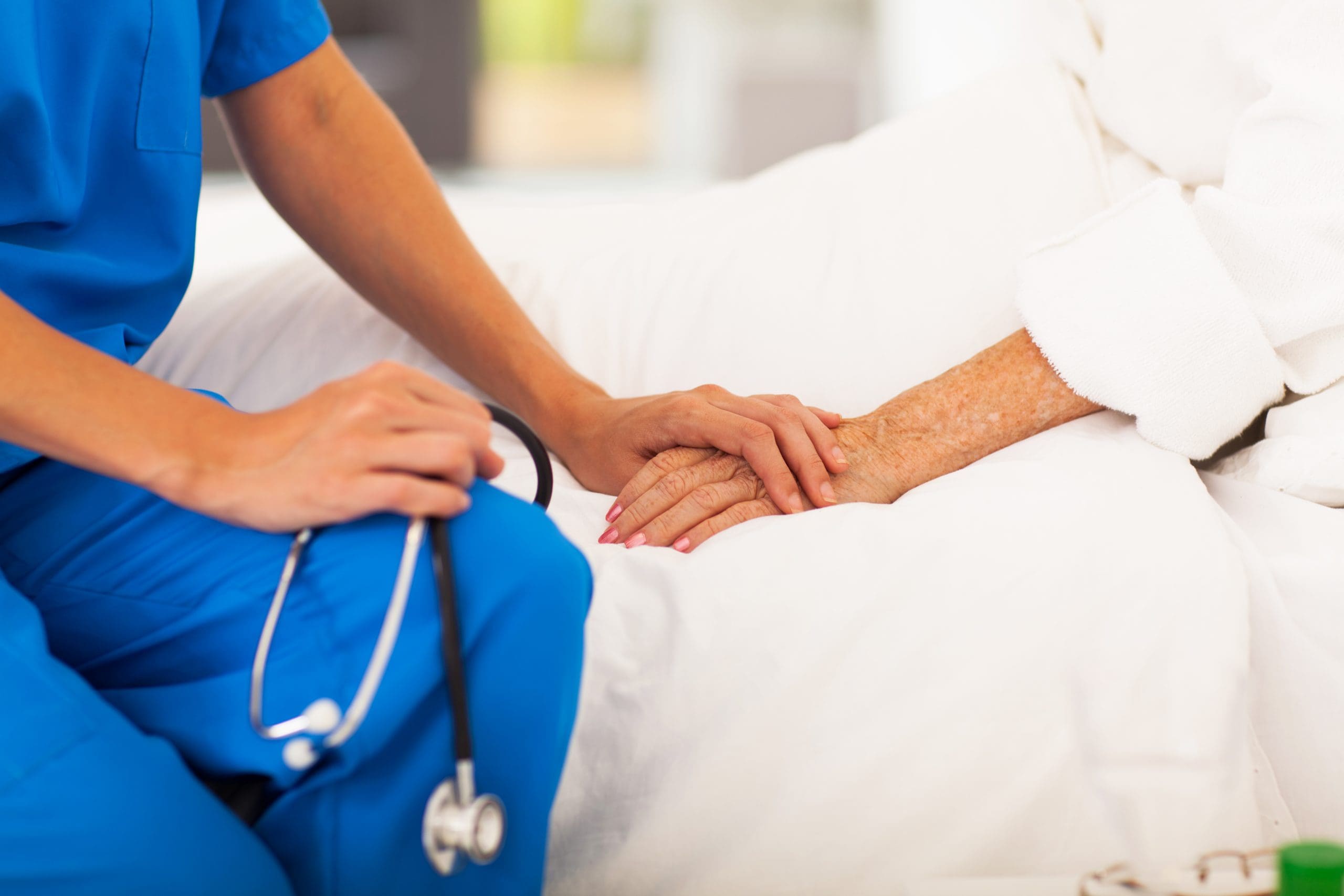 Nurse caring for patient